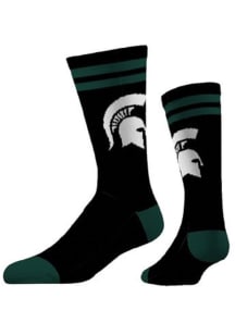 Michigan State Spartans Strideline Fashion Logo Mens Crew Socks - Green