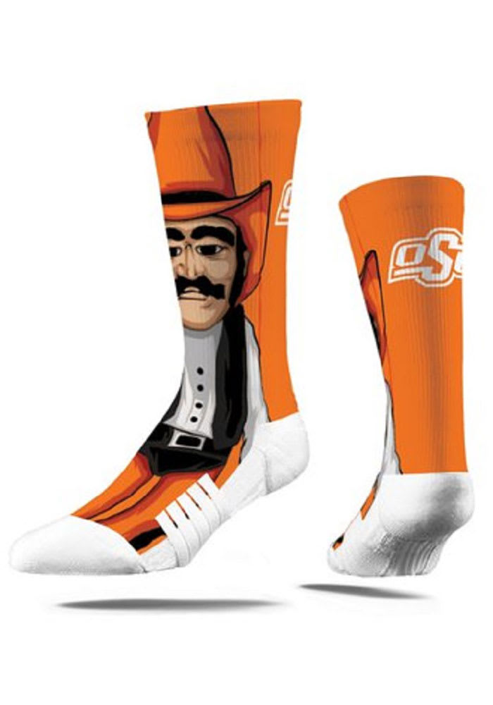 Oklahoma State Cowboys Strideline Mascot Mens Crew Socks