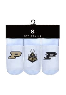 Purdue Boilermakers Strideline 3 Pack Baby Quarter Socks - Black