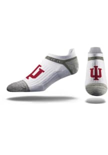 Indiana Hoosiers Strideline Premium Mens No Show Socks - White