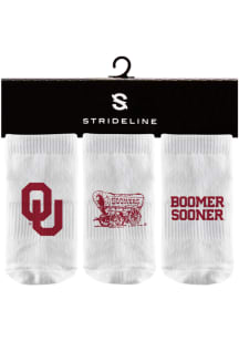 Strideline Oklahoma Sooners 3 Pack Baby Quarter Socks
