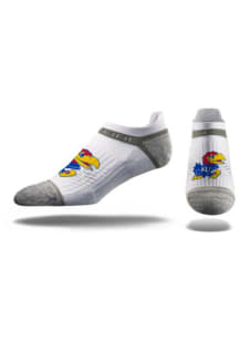 Strideline Kansas Jayhawks Primary Logo Mens No Show Socks