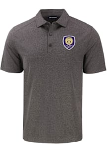 Cutter and Buck Orlando City SC Mens Black Forge Recycled Short Sleeve Polo