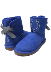 Indianapolis Colts Blue Bootie Boot with Bows Womens Shoes