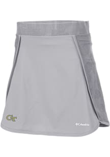 Columbia GA Tech Yellow Jackets Womens Grey Heat Seal Omni Wick Up Next Shorts