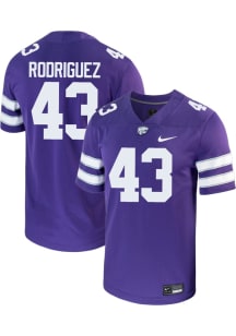 Luis Rodriguez Nike Mens Purple K-State Wildcats NIL Game Football Jersey