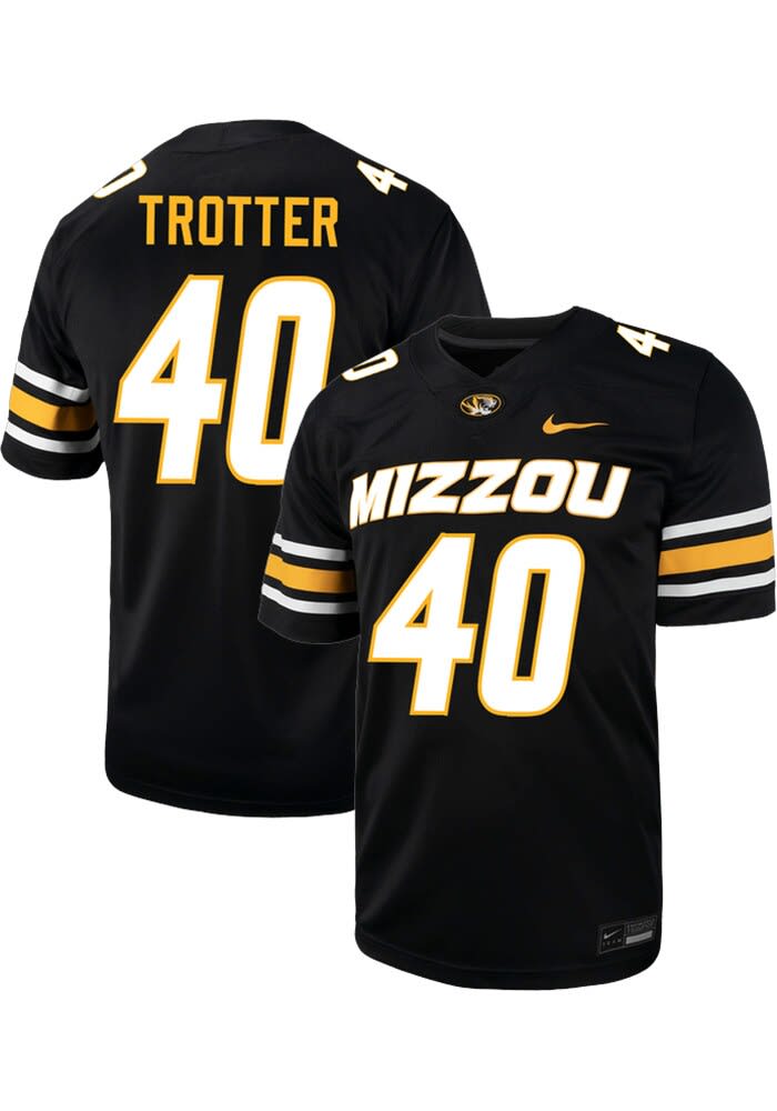 Josiah Trotter Missouri Tigers BLACK Football NIL Game Jersey