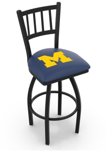 Black Michigan Wolverines Swivel Counter Pub Stool