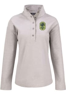 Cutter and Buck Nashville SC Womens Grey Hunts Point Qtr Zip