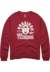 Summit Sportswear Indiana Hoosiers Mens Crimson Vintage 2025 National Champions Long Sleeve Crew S..