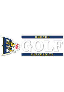 Navy Blue Drexel Dragons 6x2 Golf Decal