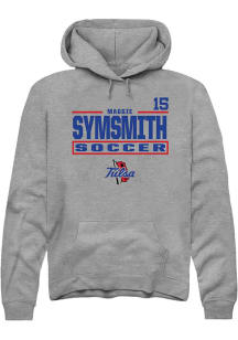 Maggie SymSmith Rally Mens Graphite Tulsa Golden Hurricane NIL Stacked Box Player Hood