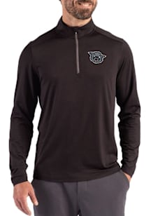 Cutter and Buck Cincinnati Bearcats Mens Black Vault Coastline Long Sleeve Qtr Zip Pullover