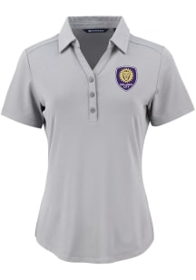 Cutter and Buck Orlando City SC Womens Grey Forge Eco Polo Short Sleeve Polo Shirt
