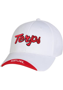 Under Armour Maryland Terrapins Mens White Sideline Blitzing Accent Stretch Flex Hat
