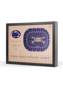 Brown Penn State Nittany Lions 3D Stadium View Wall Art