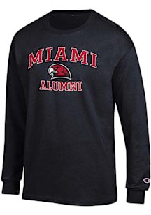 Champion Miami RedHawks Black Logo Alumni Jersey Long Sleeve T Shirt
