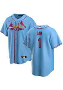 St Louis Cardinals Mens Nike Replica Alt Number 1 Dad Jersey - Light Blue