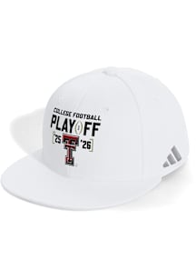 Adidas Texas Tech Red Raiders White 2025 College Football Playoff Snapback Mens Snapback Hat
