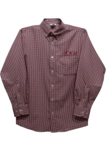 Vive La Fete Eastern Kentucky Colonels Toddler Maroon Gingham Long Sleeve Polo