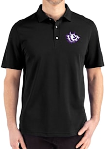 Cutter and Buck TCU Horned Frogs Black Vault Advantage Refresh Pique Big and Tall Polo