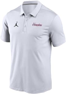 Nike Houston Cougars Mens White Victory Jordan Short Sleeve Polo