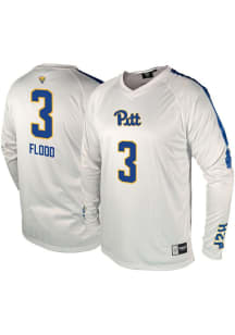 Cat Flood Genuine Collective Mens White Pitt Panthers NIL Volleyball Jersey