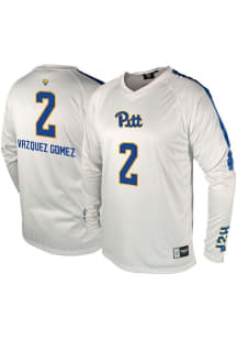 Valeria Vazquez Gomez Genuine Collective Mens White Pitt Panthers NIL Volleyball Jersey