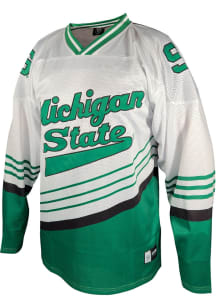 Mens White Michigan State Spartans Vintage Replica Hockey Jersey