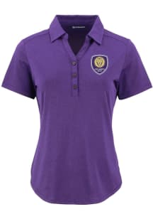 Cutter and Buck Orlando City SC Womens Purple Forge Eco Polo Short Sleeve Polo Shirt