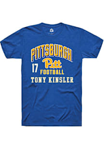 Tony Kinsler Rally Mens Blue Pitt Panthers NIL Arch Logo Player T Shirt