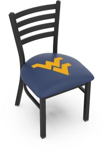 West Virginia Mountaineers Stationary Black Wrinkle Finish Pub Stool - Black