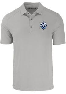 Cutter and Buck Vancouver Whitecaps FC Mens Grey Forge Recycled Short Sleeve Polo