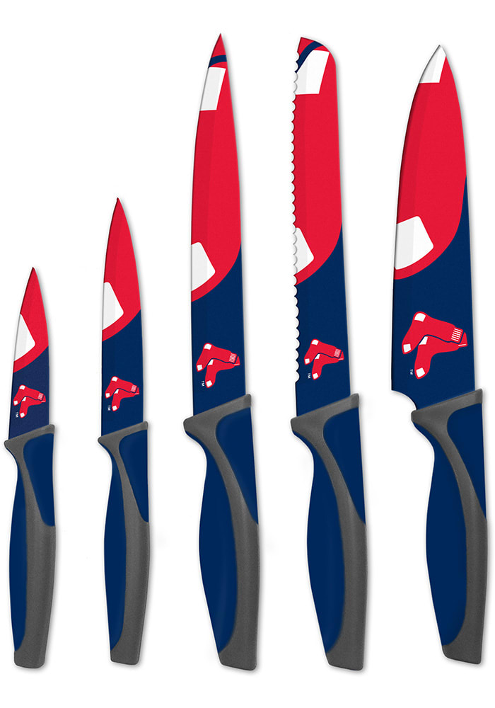 Boston Red Sox Blue 5-Piece Kitchen Knives Set