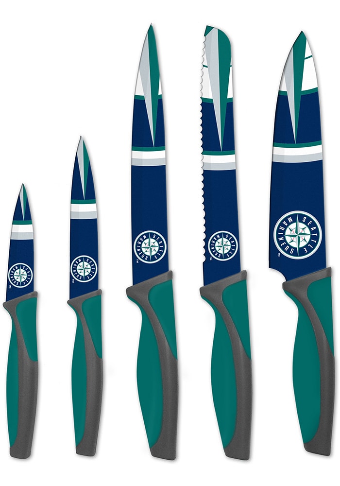 Seattle Mariners Blue 5-Piece Kitchen Knives Set