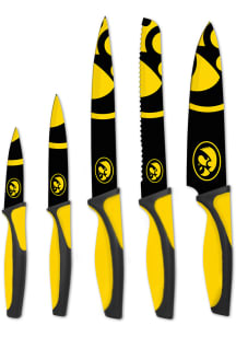 Iowa Hawkeyes Black 5-Piece Kitchen Knives Set