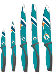 Miami Dolphins Teal 5-Piece Kitchen Knives Set