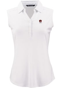 Cutter and Buck Auburn Tigers Womens White Alumni Forge Eco Polo Shirt