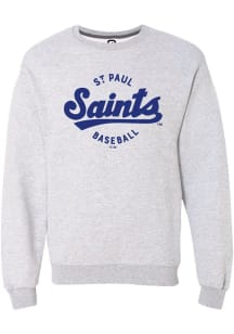 Summit Sportswear St. Paul Saints Womens Grey Essential Crew Sweatshirt