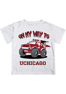 Vive La Fete University of Chicago Maroons Toddler White On My Way Short Sleeve T-Shirt