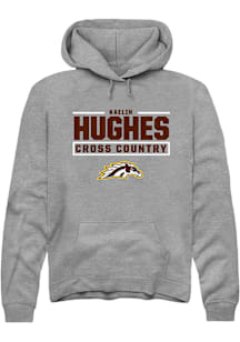 Kaelin Hughes Western Michigan Broncos Mens Grey NIL Stacked Box Player Hood