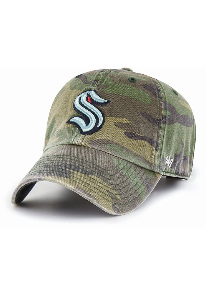 47 Seattle Kraken CAMO Camo Clean Up Adjustable Hat - 47000302