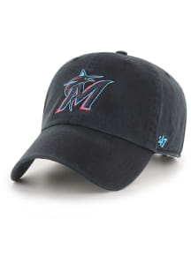 47 Miami Marlins Clean Up Adjustable Hat - Black