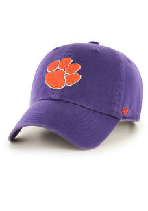 47 Clemson Tigers Clean Up Adjustable Hat - Purple