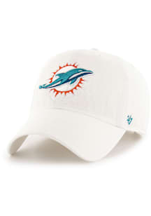 47 Miami Dolphins Clean Up Adjustable Hat - White