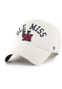 47 Ole Miss Rebels Vintage Clubhouse Faber Clean Up Adjustable Hat - White