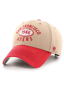 47 San Francisco 49ers Dusted Abilene MVP Adjustable Hat - Khaki