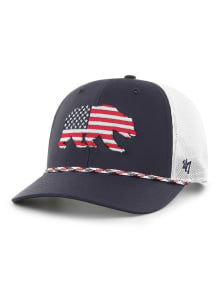 47 Cal Golden Bears Flag Fill Trucker Adjustable Hat - Navy Blue