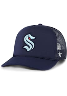 47 Seattle Kraken Foam Front Mesh Trucker Adjustable Hat - Navy Blue