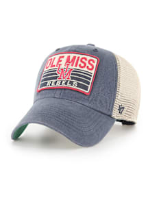 47 Ole Miss Rebels Vintage Four Stroke Clean Up Adjustable Hat - Navy Blue